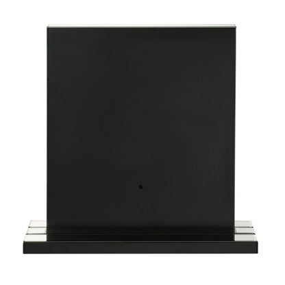 Mirrored Faux Diamond Inlay Accent Decor with LED, Silver - View 2