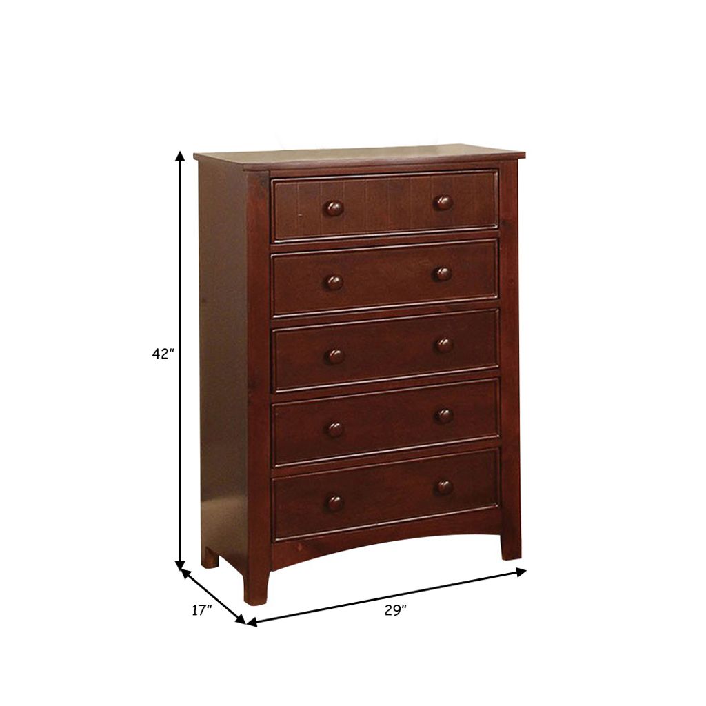 Transitional Style Wooden Chest, Brown - View 6