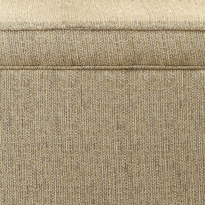 Rectangular Fabric Upholstered Wooden Ottoman with Lift Top Storage, Brown - View 4