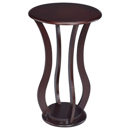 Contemporary Plant Stand With Bottom Storage Shelf, Brown - View 3