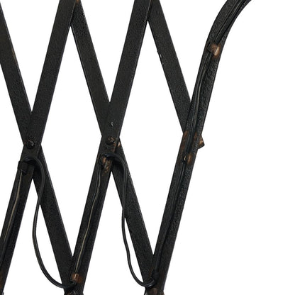 18 Inch Wall Mounted Lamp, Extendable Accordion Arm, Iron, Antique Black - View 3