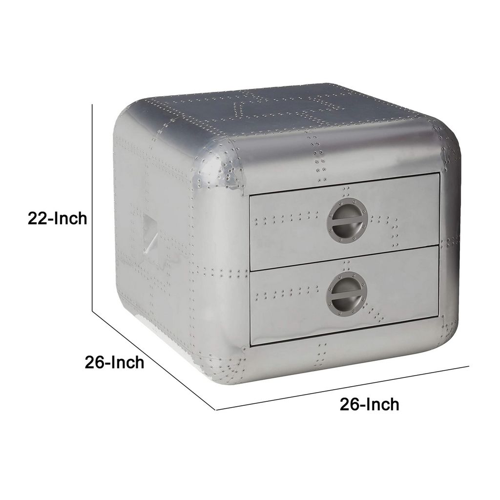 Brancaster End Table, Aluminum - View 6