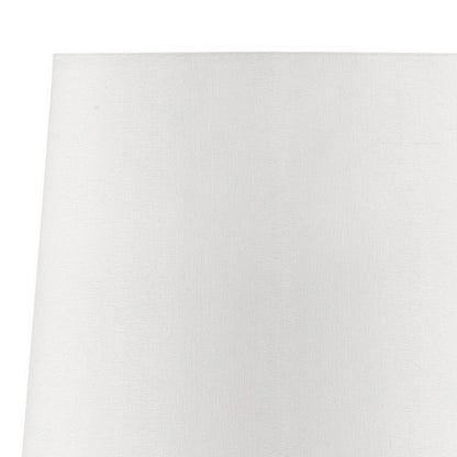 Table Lamp with Teardrop Metal Base and Fabric Shade, White - View 4