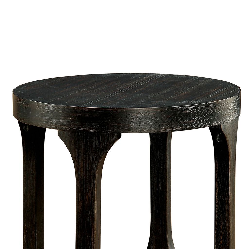 Carrie Transitional End Table, Antique Black - View 4