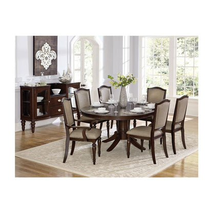 Counter Height Wooden Arm Chair With Turned Legs, Set of 2, Beige & Brown - View 2