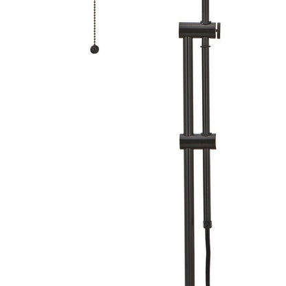 Metal Rectangular Desk Lamp with Adjustable Pole, Black - View 3
