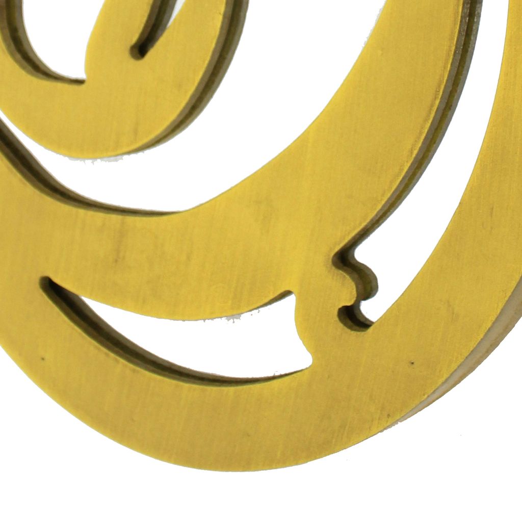 Set of 2 Wooden Oval Frame Wall Monogram with D Letter, Yellow - View 4