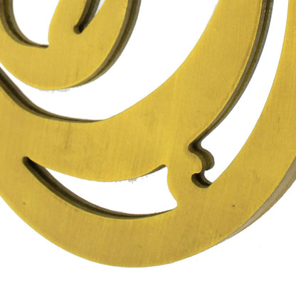 Set of 2 Wooden Oval Frame Wall Monogram with D Letter, Yellow - View 4