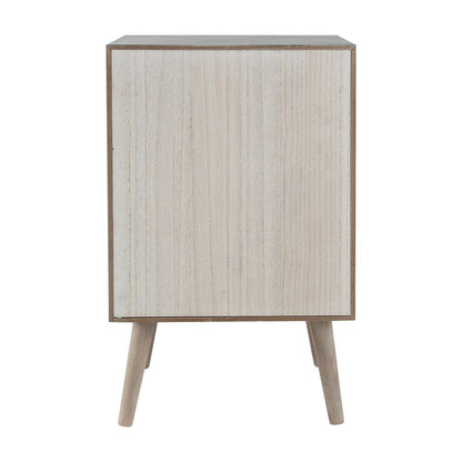 Pia 28 Inch Accent Cabinet, 1 Drawer, Pine Wood, Woven Rattan Door, Brown - View 4