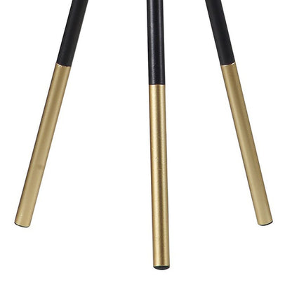 Table Lamp with Tripod Metal Base, Black and Gold - View 2
