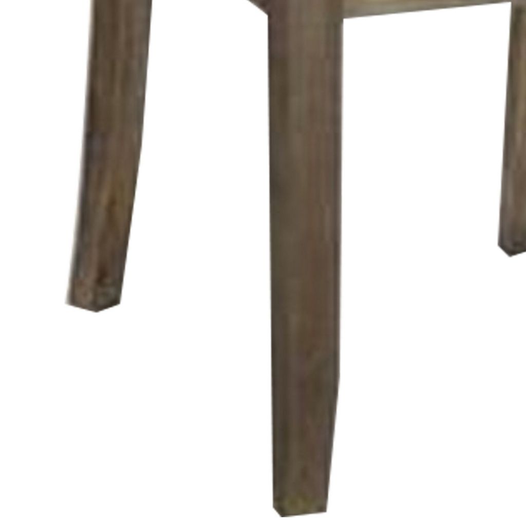 Wood Dining Chair, Double X Backrest, Set of 2, Beige, Brown - View 4
