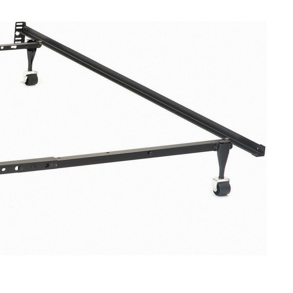 Akz Multisize Bed Frame for Q, K, CK, Six Metal Legs, Rolling Caster Wheels - View 3