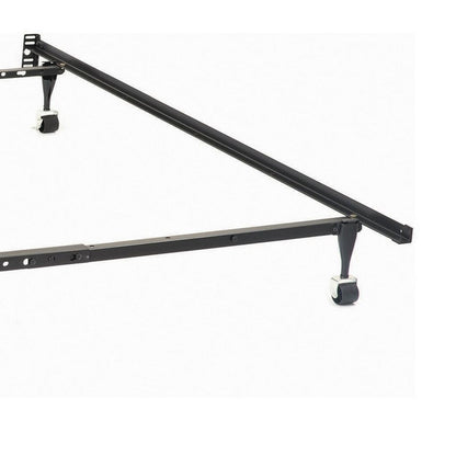 Akz Multisize Bed Frame for Q, K, CK, Six Metal Legs, Rolling Caster Wheels - View 3