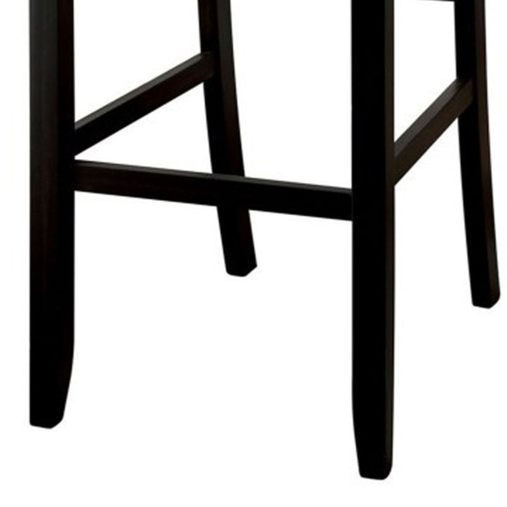 SANIA II Rustic Counter Height Chair, Antique Black Finish, Set of 2 - View 5