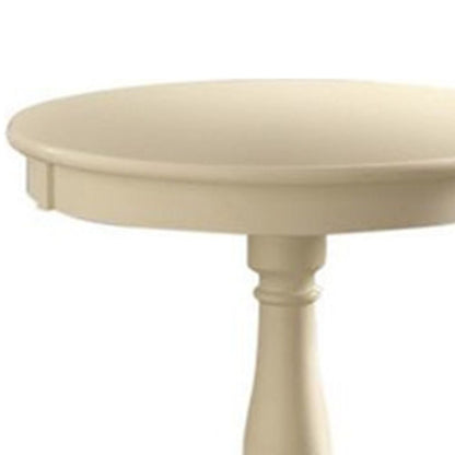 Astonishing Side Table With Round Top, White - View 3
