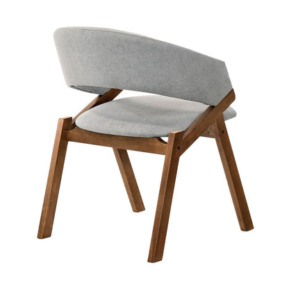 Talulah Gray Fabric and Walnut Veneer Dining Side Chairs - Set of 2 - View 4