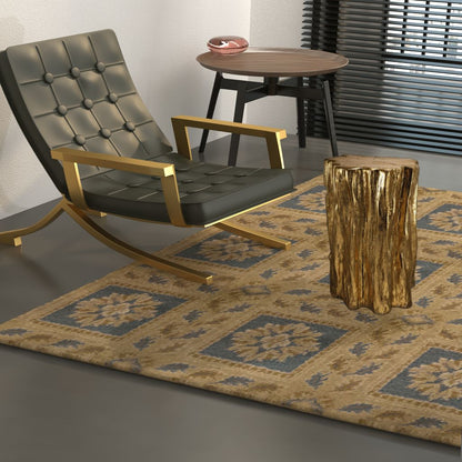 Well Designed Nature Inspired Tree Trunk Stool, Gold - View 6