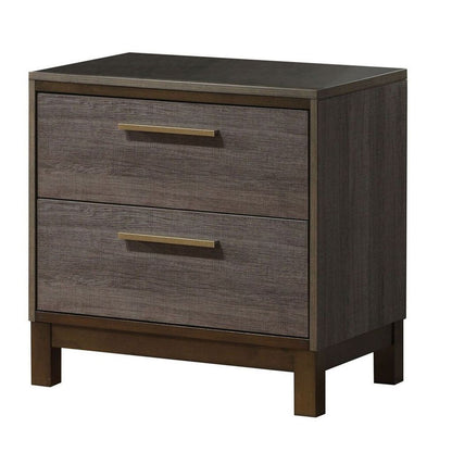 Manvel Contemporary Style Night Stand, Antique Gray - View 3