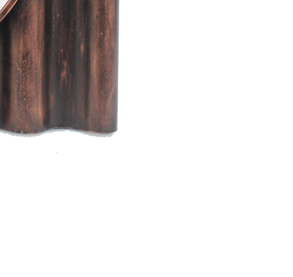 Traditional Style Wooden Round Mirror with Panpipe Style Frame , Brown - View 4