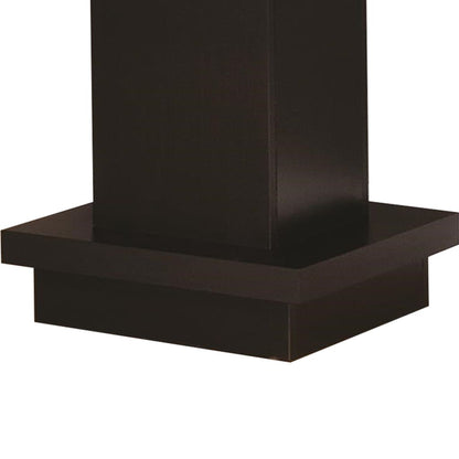 Contemporary End Table With Pedestal Base, Cappuccino Brown - View 4