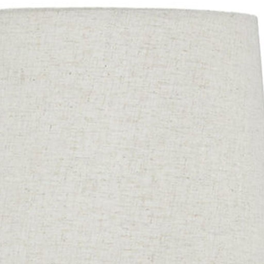 Fabric Shade Table Lamp with Textured Base, Set of 2, White and Black - View 5