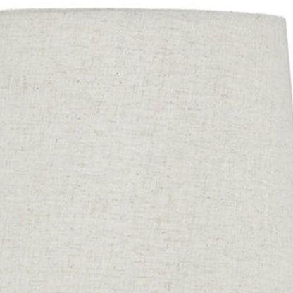 Fabric Shade Table Lamp with Textured Base, Set of 2, White and Black - View 5