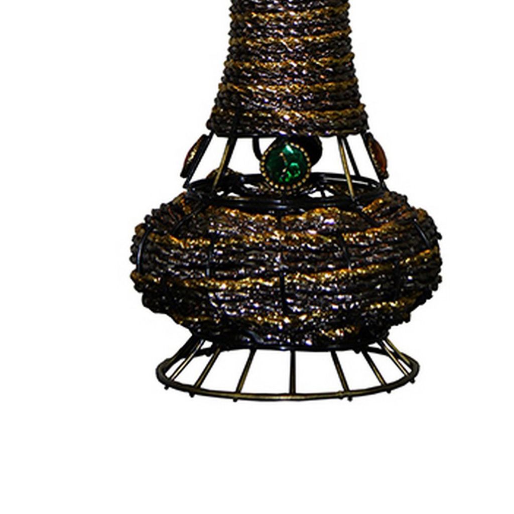 Tree Table Lamp with Aluminum Wire and Multiple LED, White - View 5