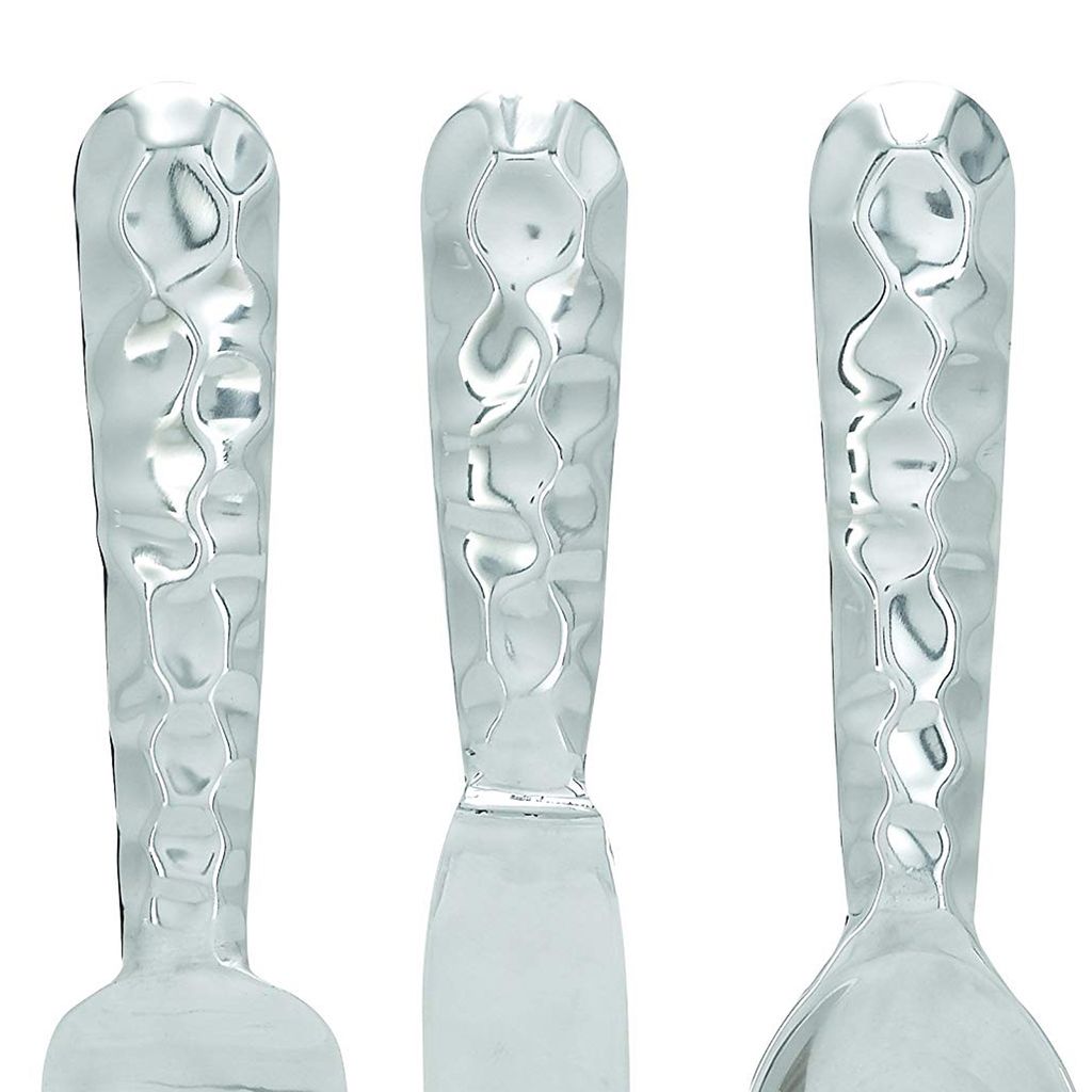 Artistic Cutlery Wall Decor In Aluminum, Set of Three, Silver - View 2