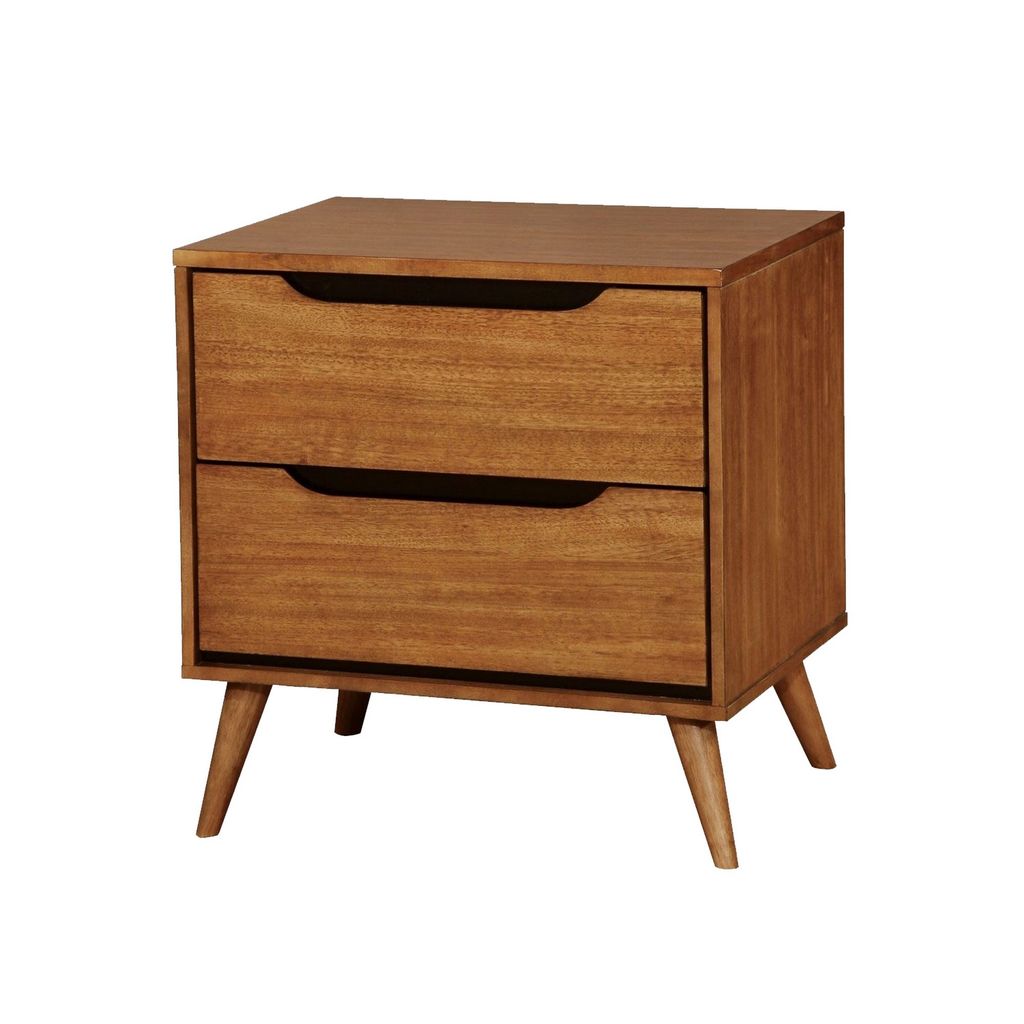 Lennart Mid Century Modern Nightstand, Light Oak - View 4