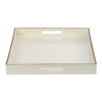 Mimosa Rectangle Tray With Cutout Handles, White - View 4