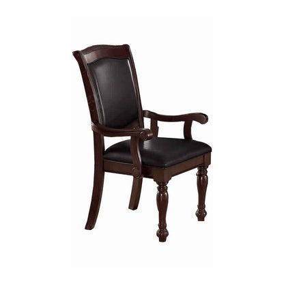 Old Style Rubber Wood Arm Chair Set Of 2 Brown - View 4