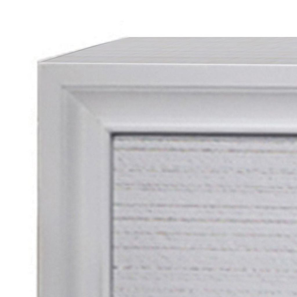 Stylish 3 Drawers Wood Nightstand By Naima , White - View 3