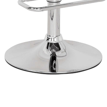 Smart Looking Adjustable Stool with Swivel, Clear & Chrome - View 2