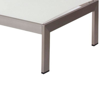 Anodized Aluminum Modern Patio Lounger In White - View 5
