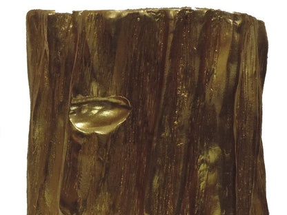 Well Designed Nature Inspired Tree Trunk Stool, Gold - View 2