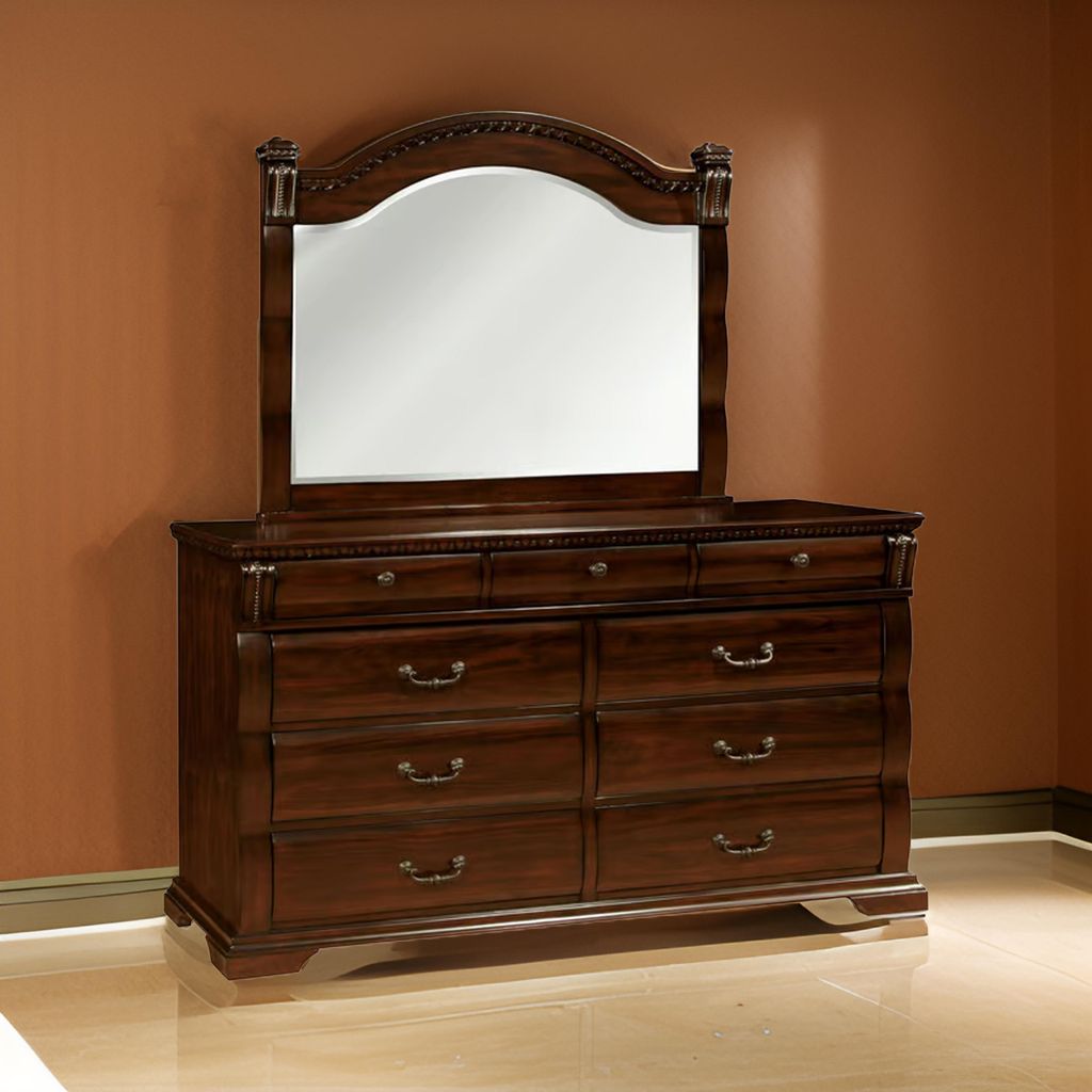 Burleigh Transitional Style Mirror , Cherry - View 7