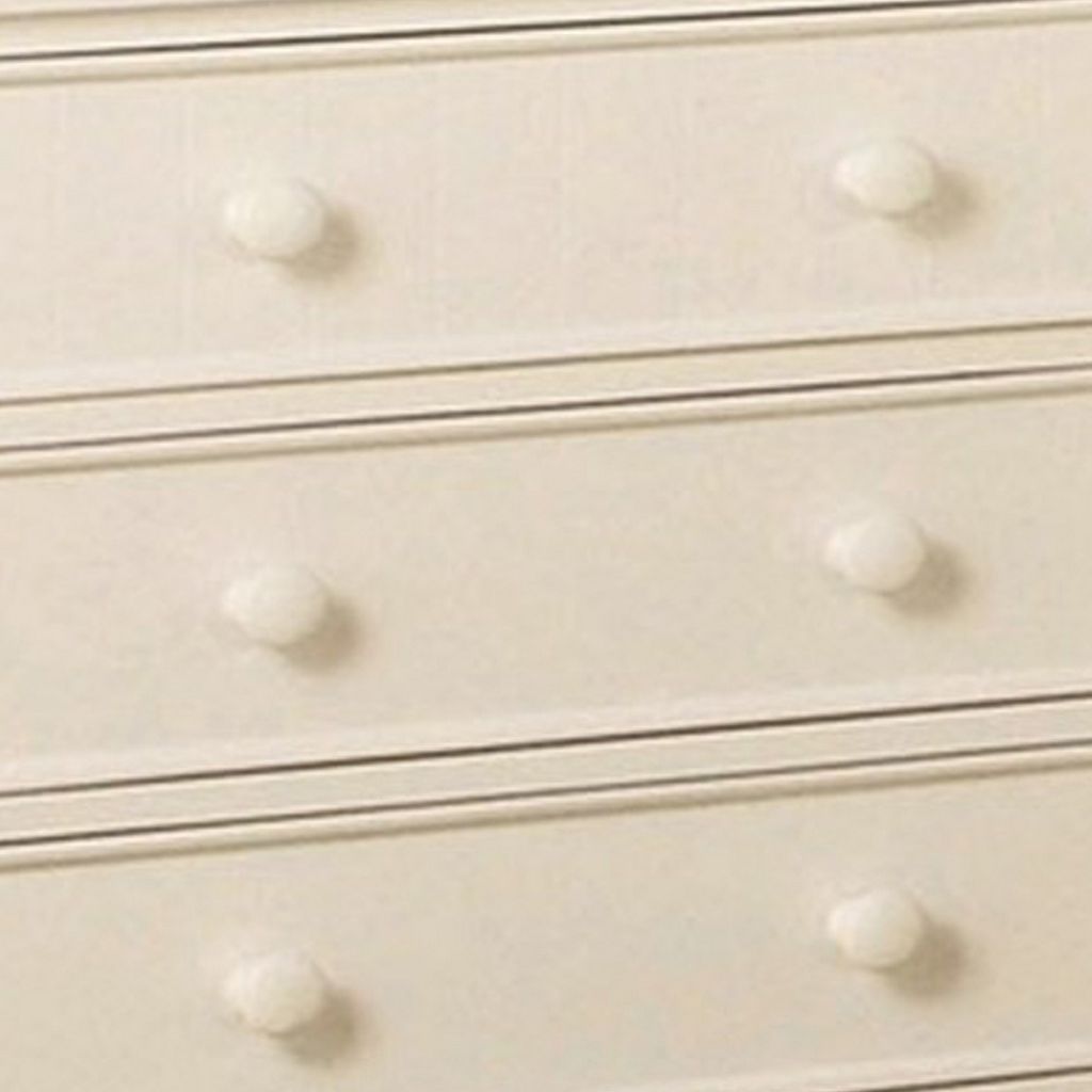Sophisticated 5 Drawers Wooden Chest, White - View 4