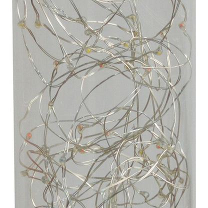 Column Table Lamp with Integrated Multicolored LED, Clear - View 4