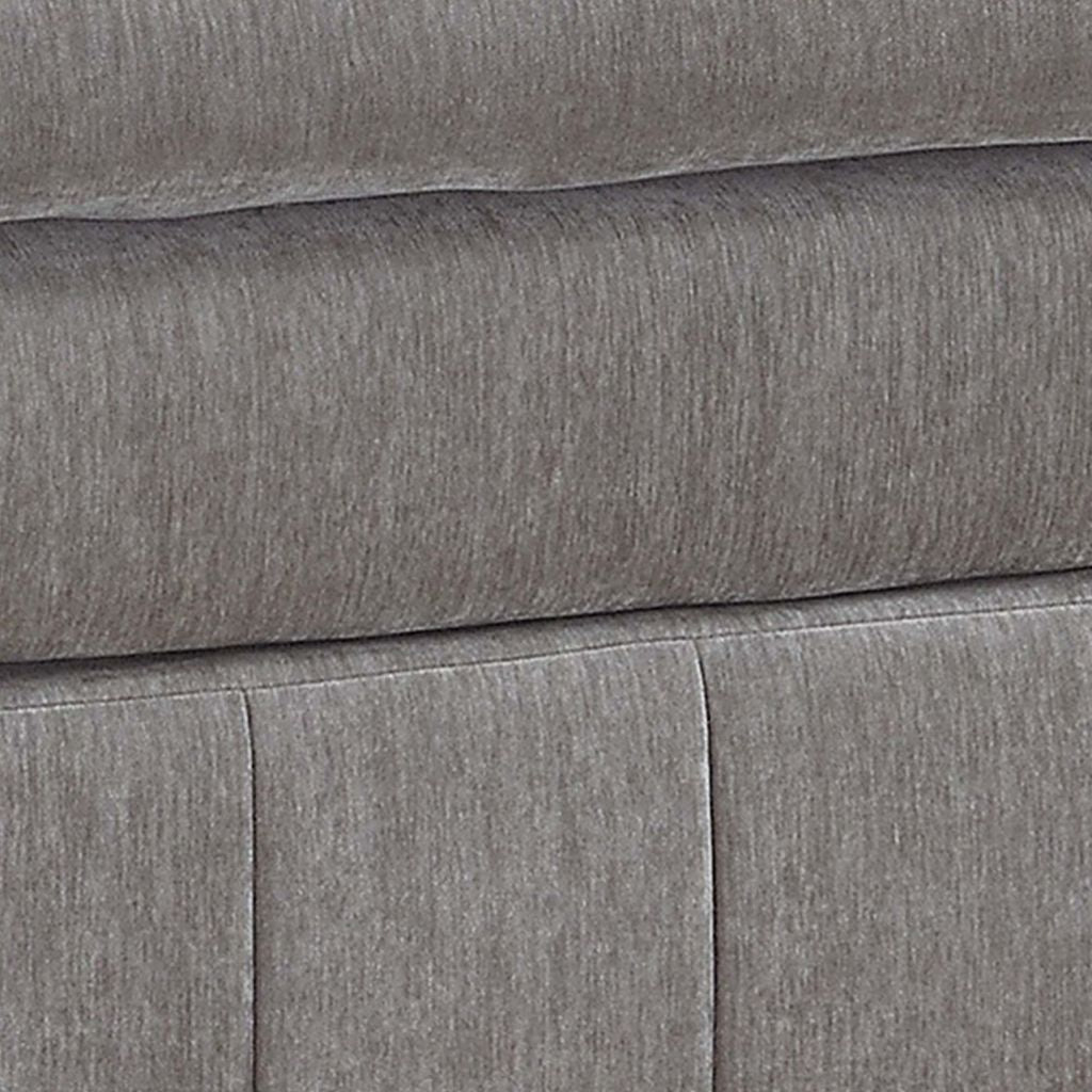 Luna 33 Inch Modular Ottoman, Three Layer Plush Cushioned Seat, Gray - View 4