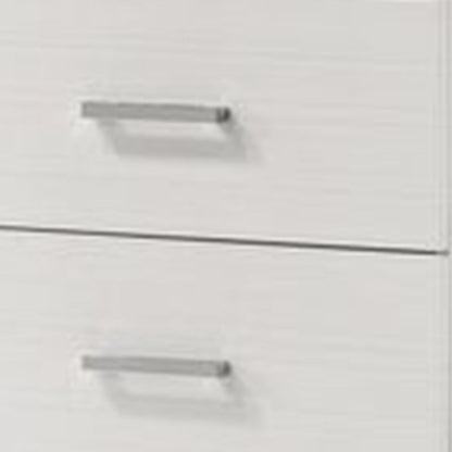 Nightstand with 2 Drawers and Bar Handle, White - View 5