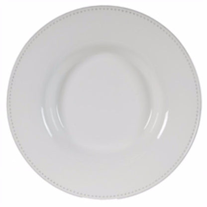 Enticing Round Decorative Porcelain Plate, White