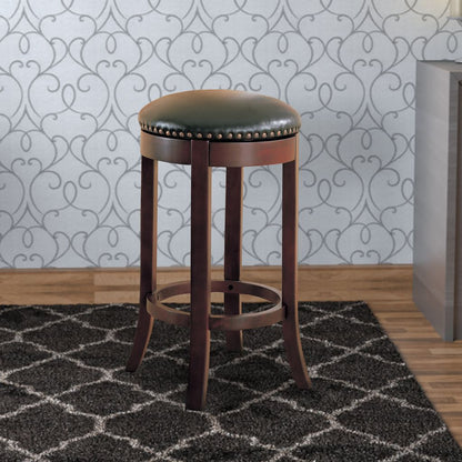 Contemporary 29" Swivel Bar Stool with Upholstered Seat, brown ,Set of 2 - View 6