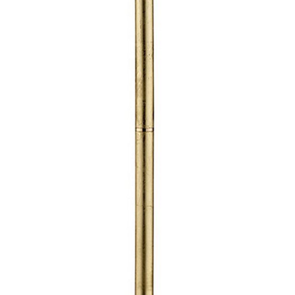 Floor Lamp with Hanging Crystal Accents, White and Gold - View 3