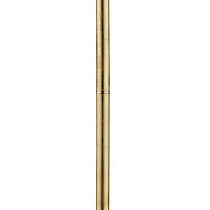 Floor Lamp with Hanging Crystal Accents, White and Gold - View 3