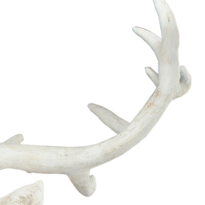 Magnesia Deer Head Wall Accent, White - View 4