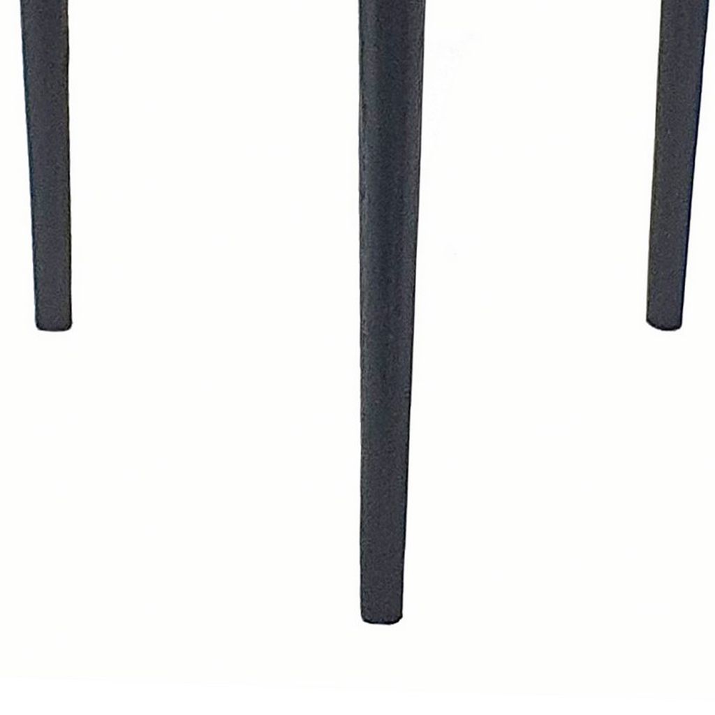 18 Inch Side Table, Agate Stone Top, Aluminum Tri Legs, Modern, White - View 4