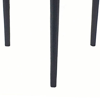 18 Inch Side Table, Agate Stone Top, Aluminum Tri Legs, Modern, White - View 4