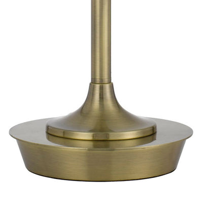 20 Inch Metal Table Lamp with Pull Chain Switch, Brass - View 5