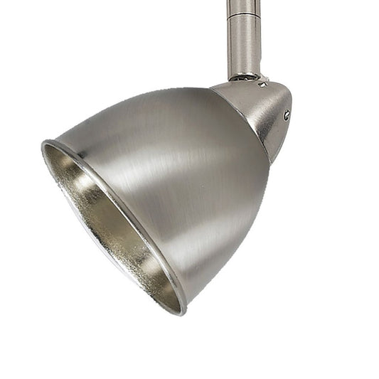 Round Metal Shade Track Light Head and Frame, Silver