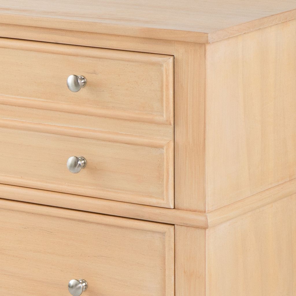 27 Inch Bedside Table, 2 Drawers, Textured Wood, Modern Veneer Finish Brown - View 3